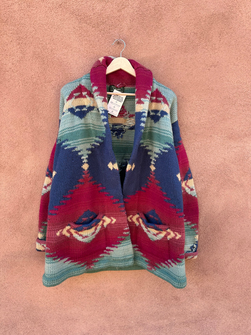 Hand Knit Southwest Cardigan by Ralph Lauren - Lauren