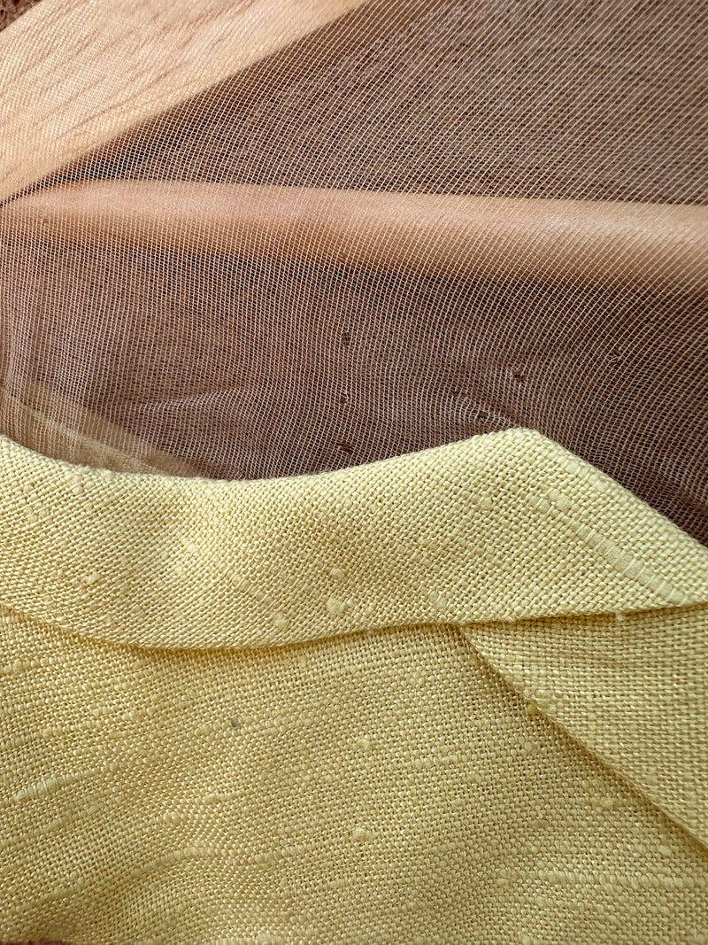 1950's Canary Yellow Dress with Chiffon
