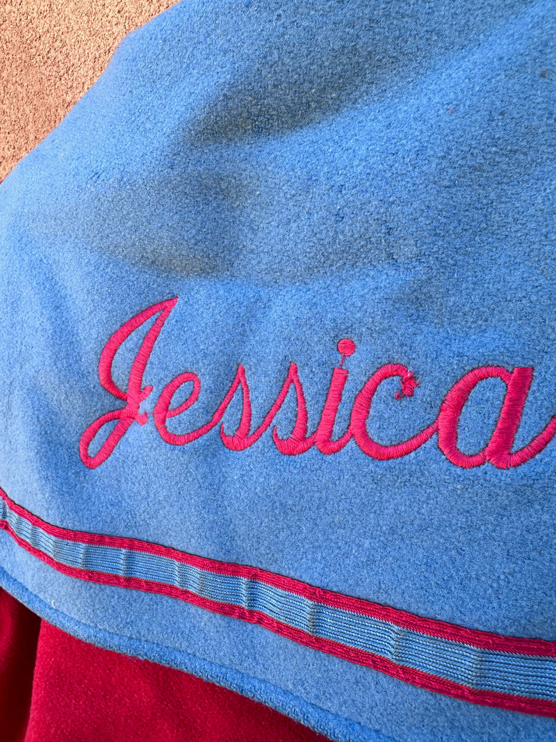 Jessica Cape Letterman Wool Jacket