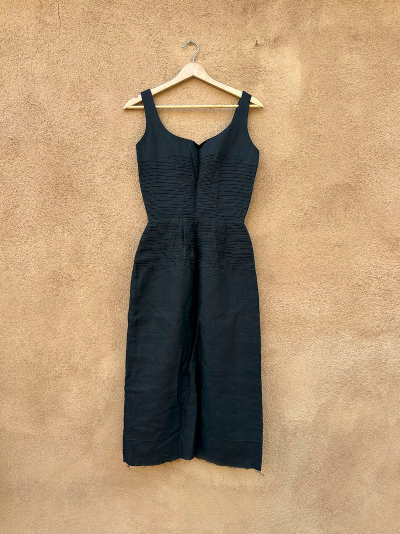 1960's Jeane Scott Black Dress, Sz. 9