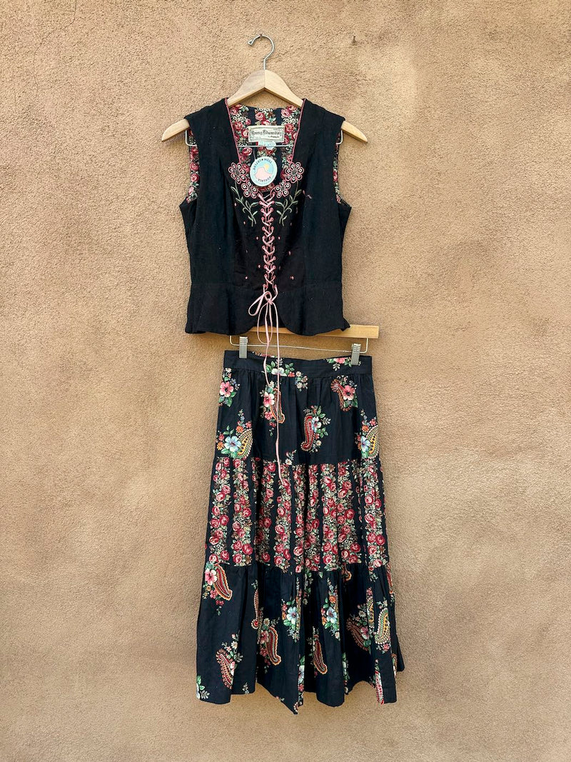 Young Edwardian by Arpeja Paisley & Floral Vest & Skirt Set