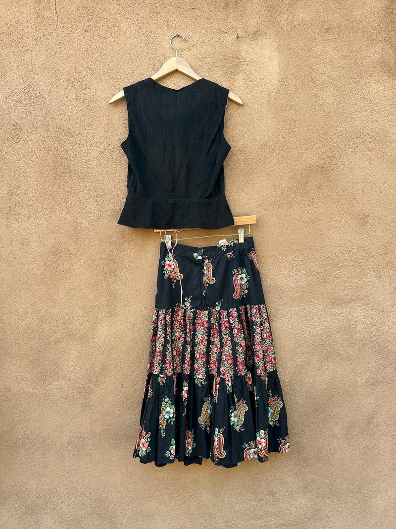 Young Edwardian by Arpeja Paisley & Floral Vest & Skirt Set