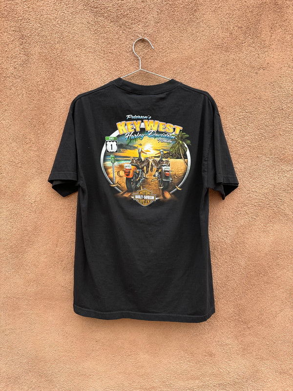 Peterson's Key West Harley Davidson Florida T-shirt