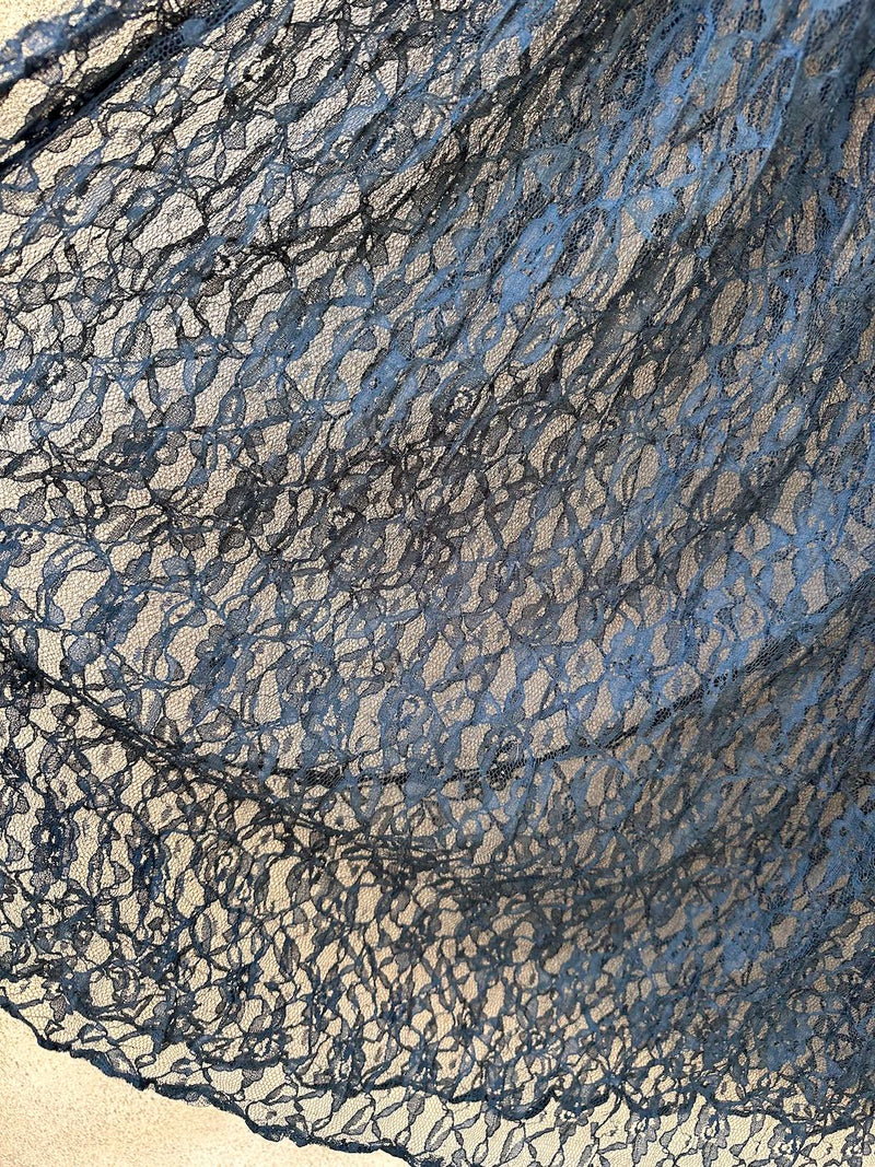 1970's Judy Knapp Black Lace Skirt