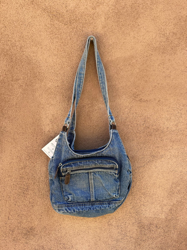 Y2K Denim Multipocket Midwash Purse