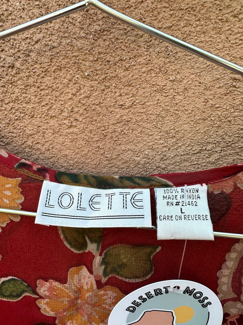Lolette Flowy Rayon Floral Top
