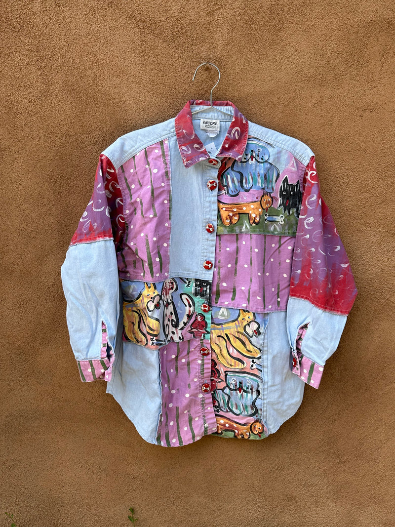 Hand Painted Derpy Pets Blouse