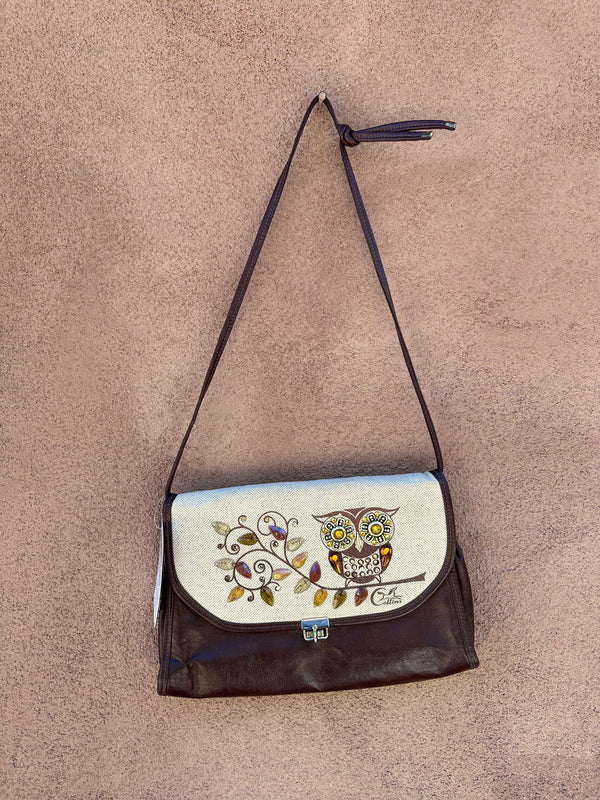 Enid Collins Leather Owl Purse
