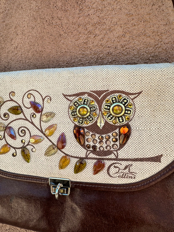 Enid Collins Leather Owl Purse