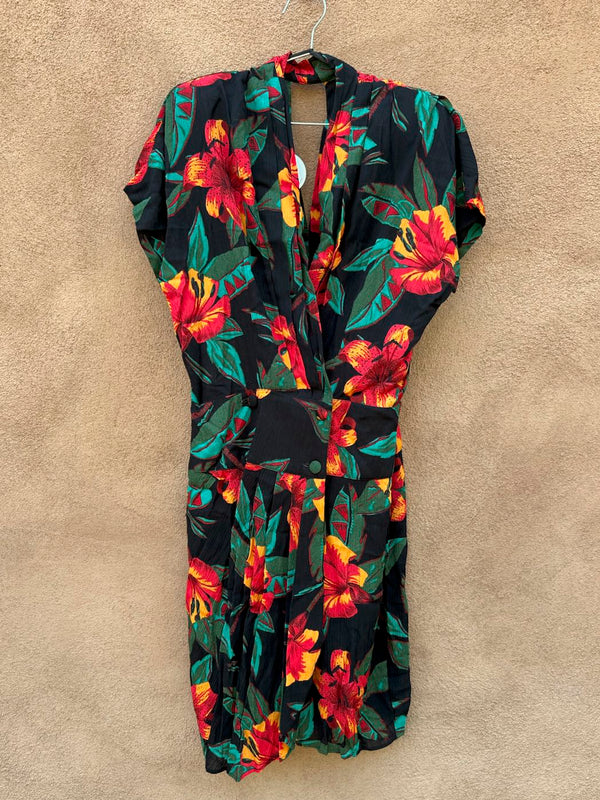 Casual Corner Deep V Floral Dress, Sz. 12