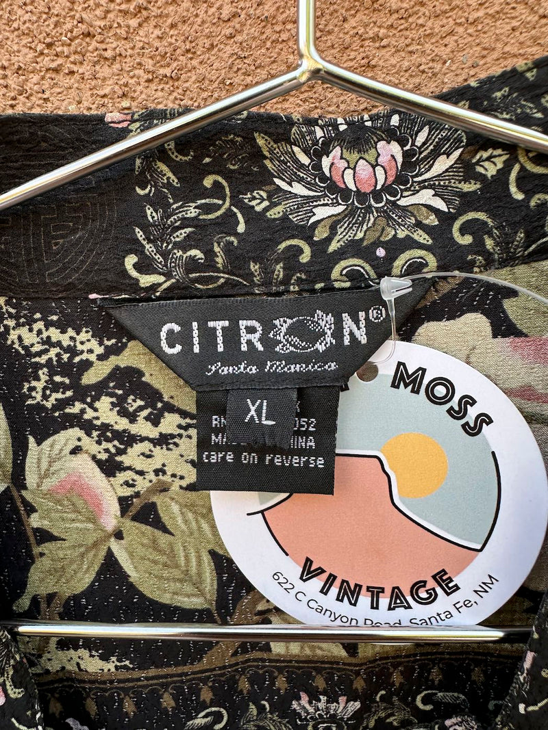 Citron Peacock Silk Jacket
