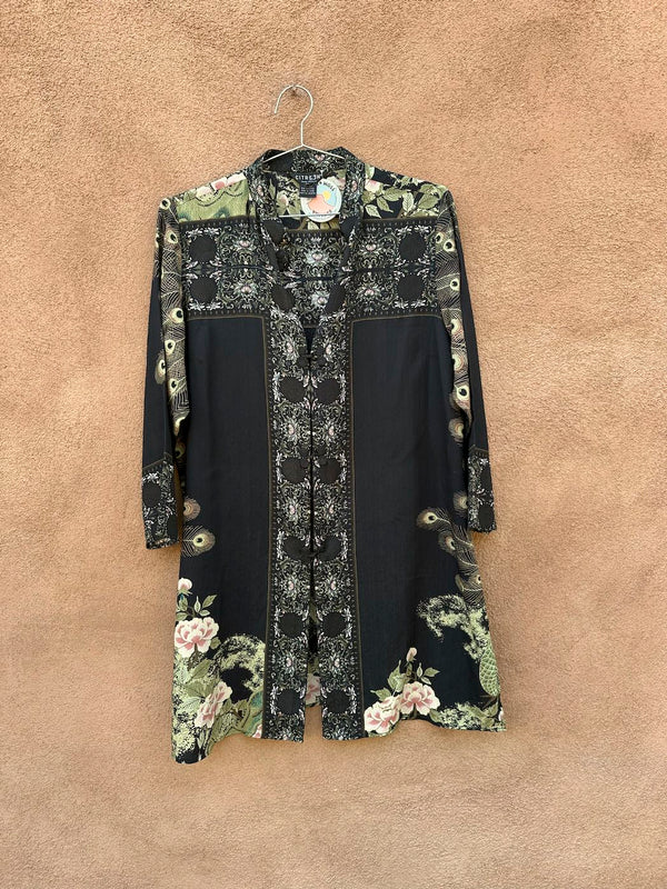 Citron Peacock Silk Jacket