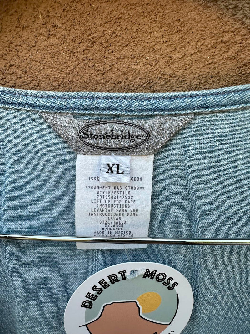 Stonebridge Denim Two Piece Western Dress Set, XL