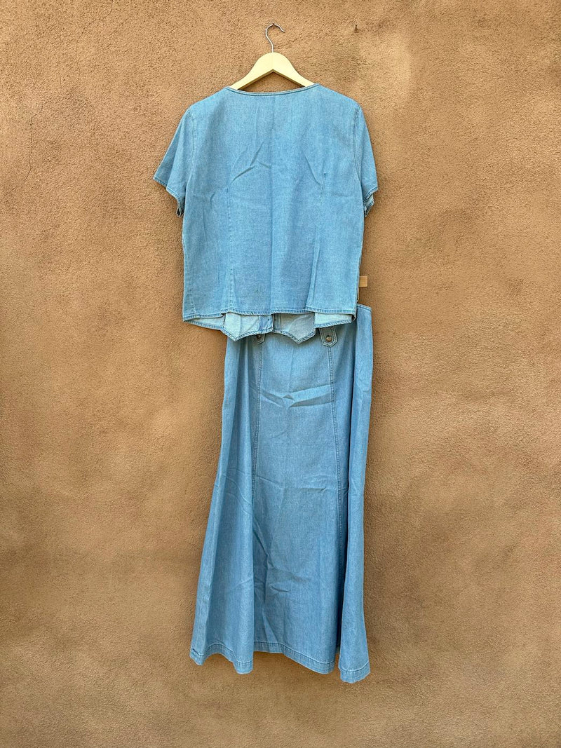 Stonebridge Denim Two Piece Western Dress Set, XL