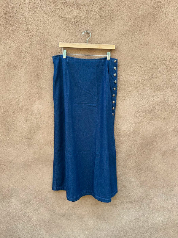 Denim Stonebridge Skirt with Conchos, 12