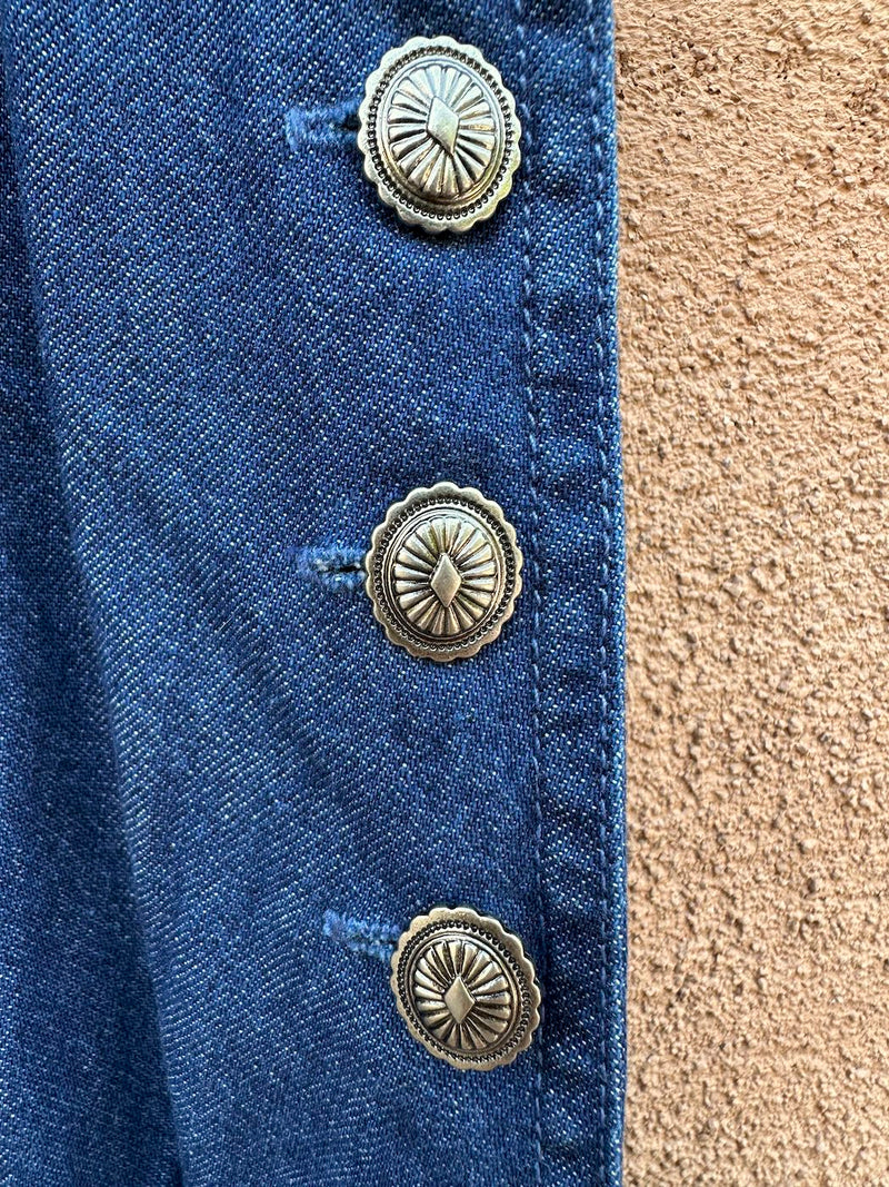 Denim Stonebridge Skirt with Conchos, 12