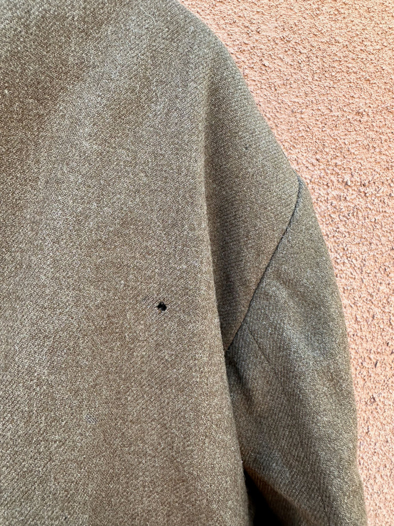 WWII Cropped Wool Jacket with Original EU Theater of Operations Patch - as is