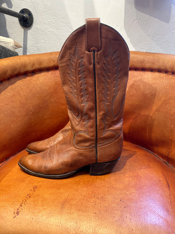 Larry Mahan Brown Cowboy Boots - Men's 8D/Women's 10W