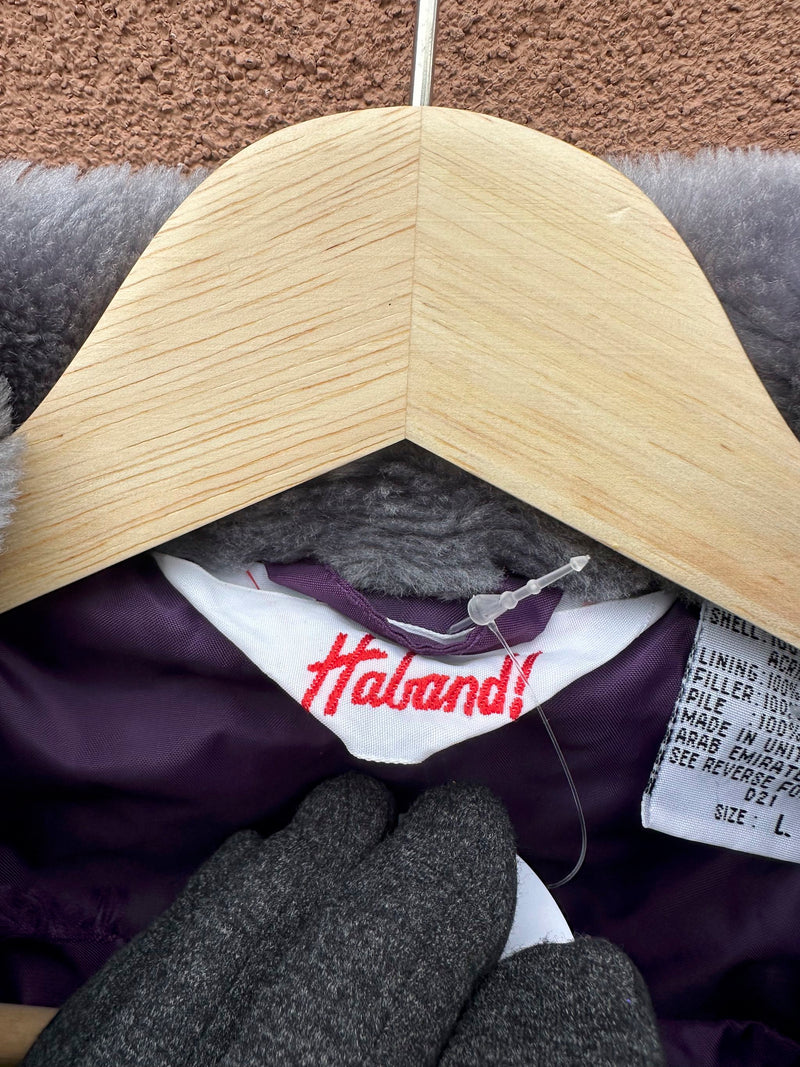 Quilted Purple Haband! Satin Belted Jacket