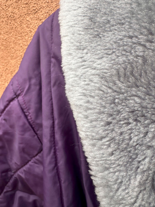 Quilted Purple Haband! Satin Belted Jacket
