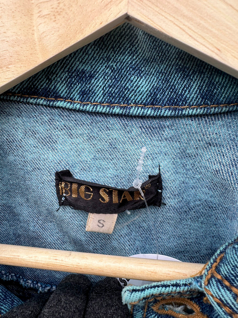 Big Star Turquoise Cropped Denim Jacket