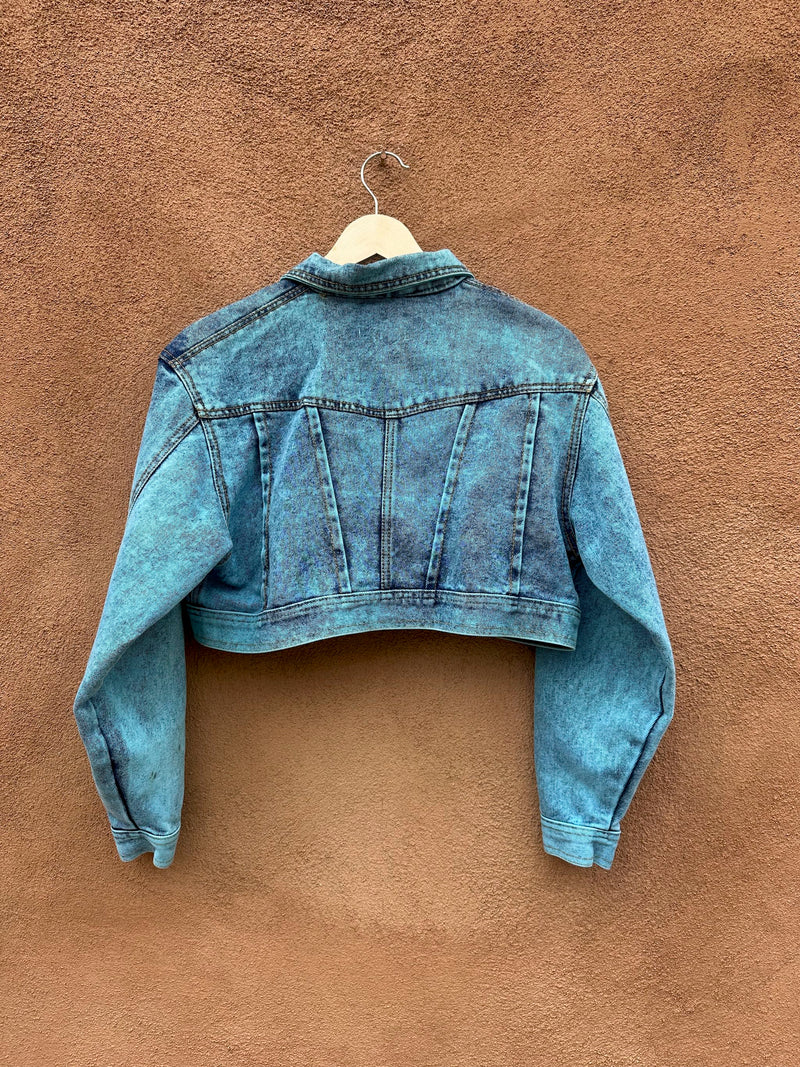 Big Star Turquoise Cropped Denim Jacket
