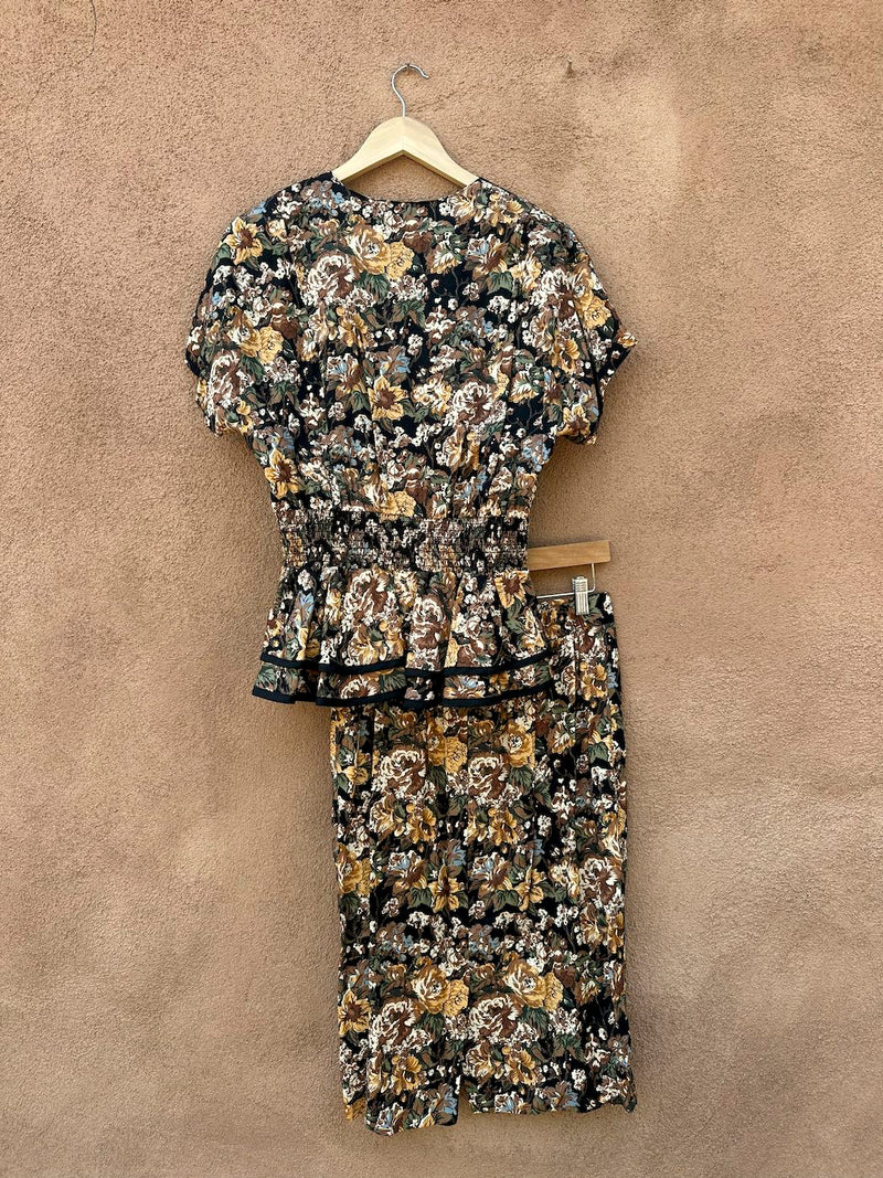 S.L. Petites Floral Two Piece Dress Set, Made in USA