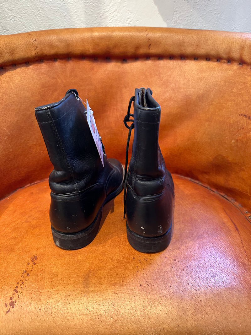 Black Cowtown Lacer Boots - Women's 10W, Men's 8D
