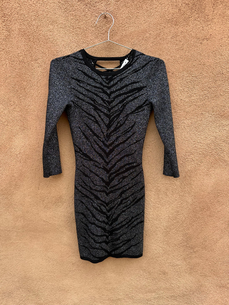 Vintage Black & Silver Express Mini Dress Vintage Black & Silver Express Mini Dress