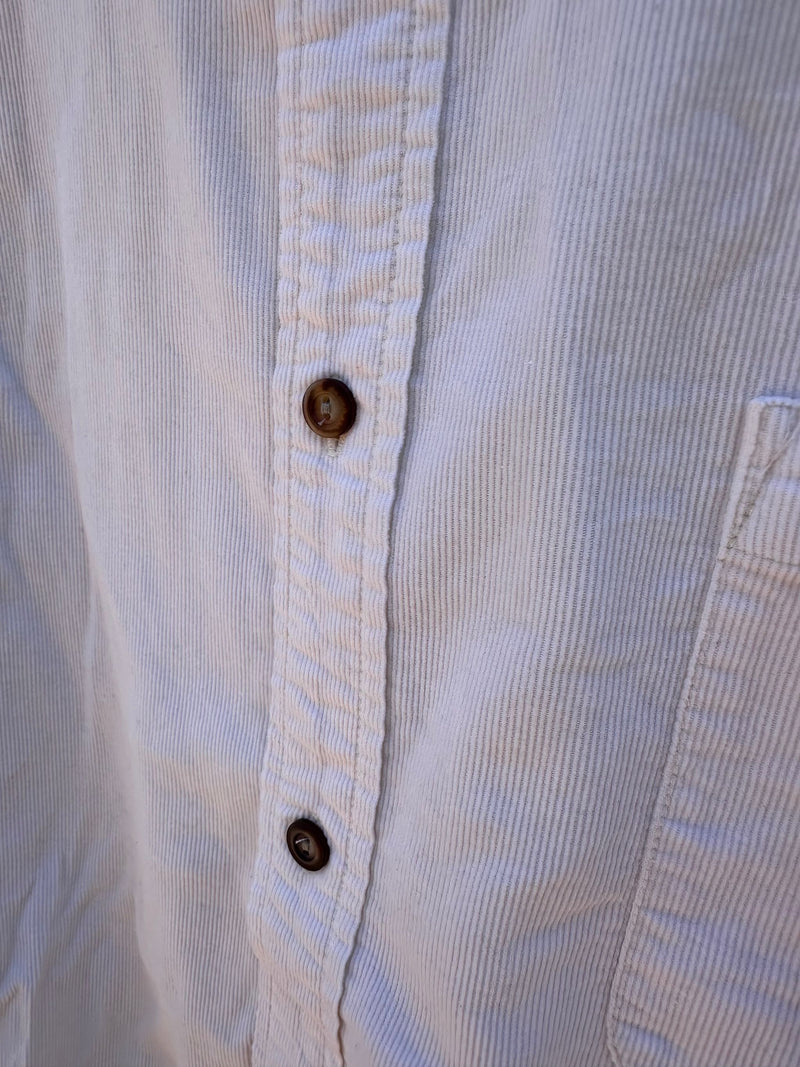 Cream Micro Corduroy Long Sleeve John Ashford Shirt