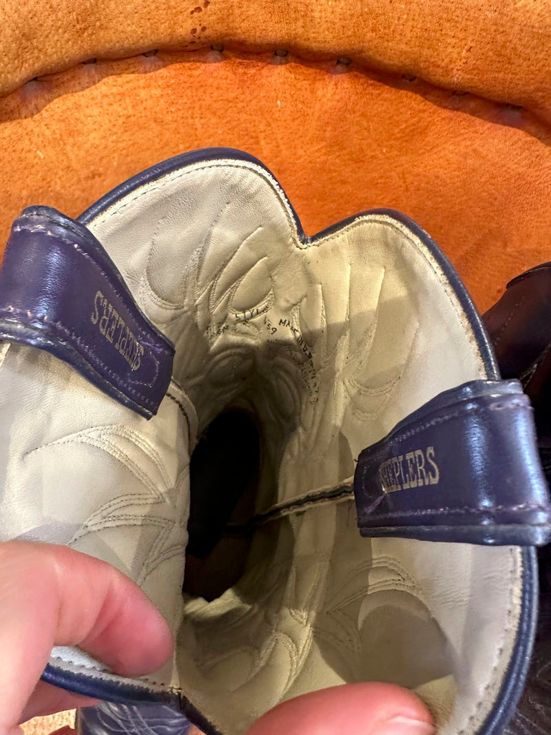 1980's Purple Sheplers Cowgirl Boots, 8.5M