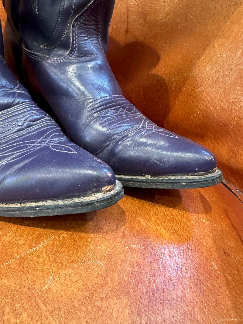 1980's Purple Sheplers Cowgirl Boots, 8.5M