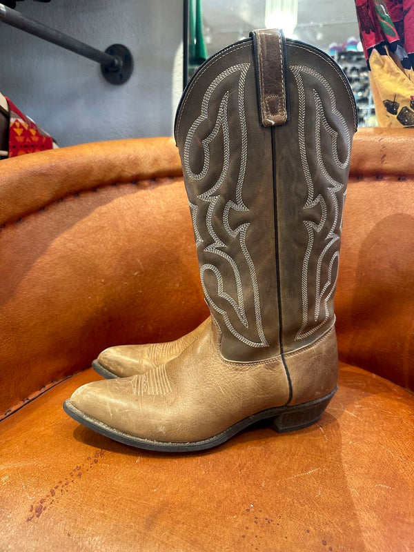 Women's Size 8M Texas Boot Co. Two Tone Cowgirl Boots
