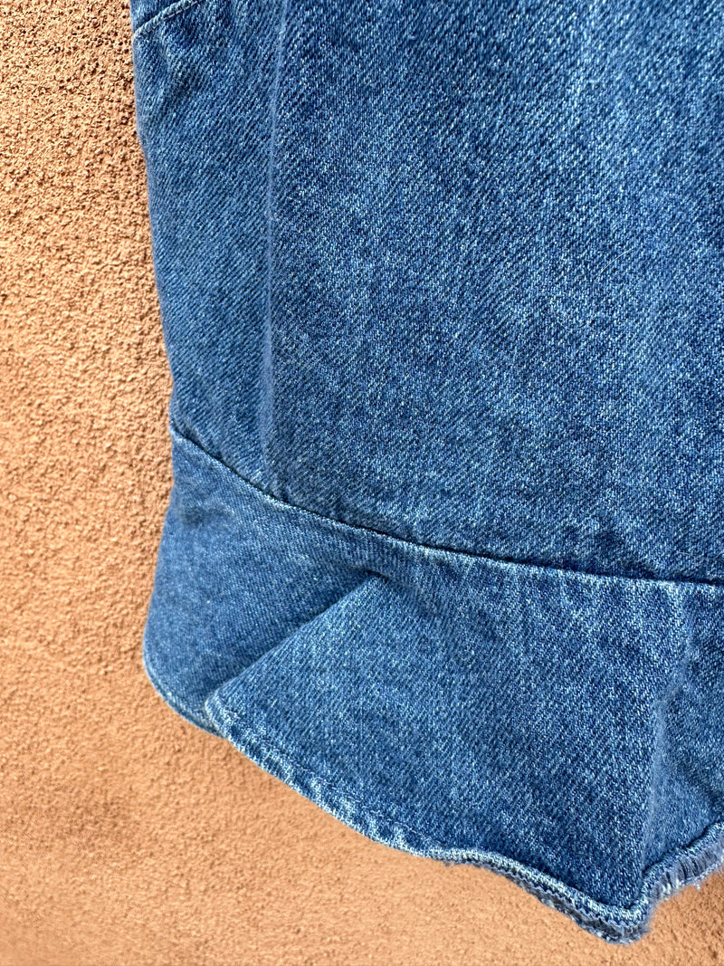 Denim Tank Top with Peplum