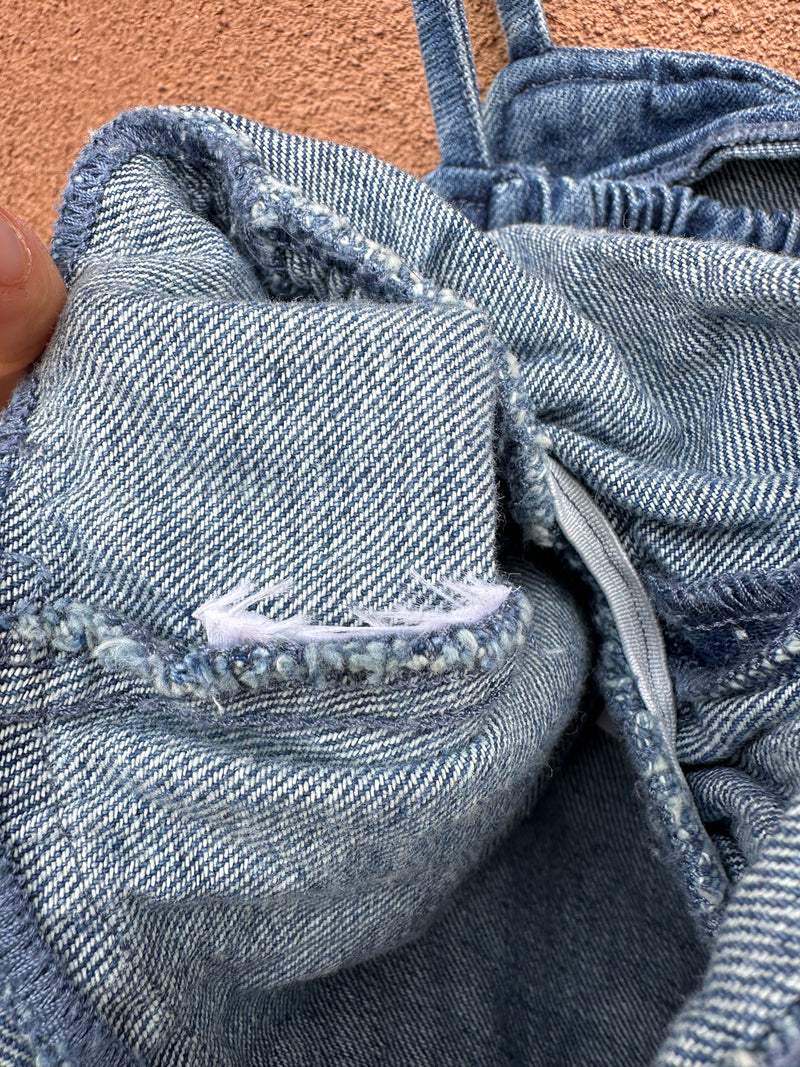 Denim Tank Top with Peplum