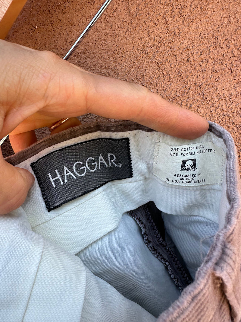 Mauve Haggar Corduroy Slacks 36 x 32