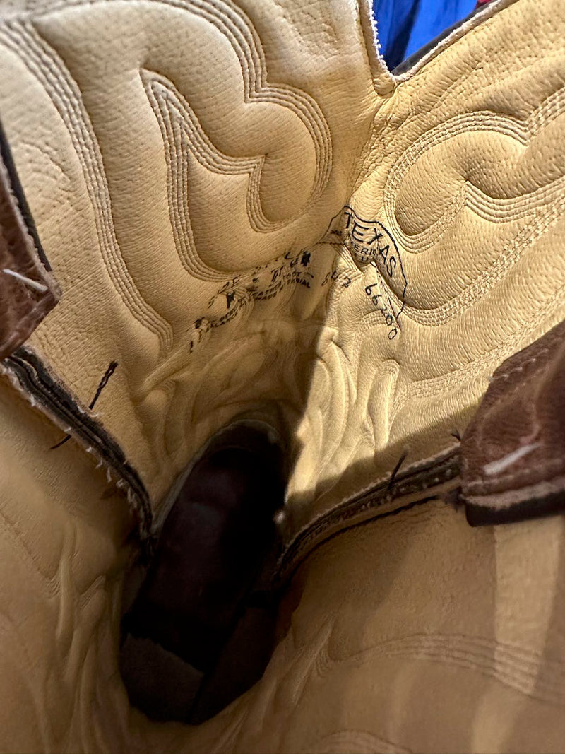 Women's Size 8M Texas Boot Co. Two Tone Cowgirl Boots