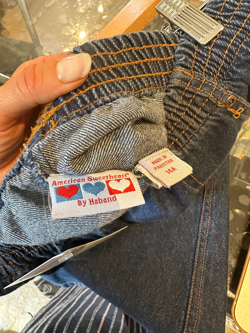 Dark Wash Pull-on Denim Shorts