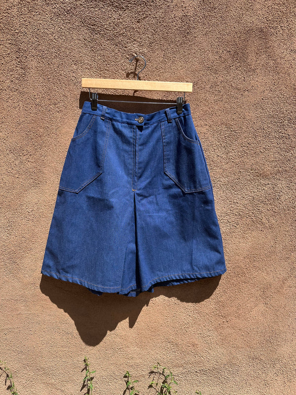 1970's Denim Gaucho Shorts by Sears