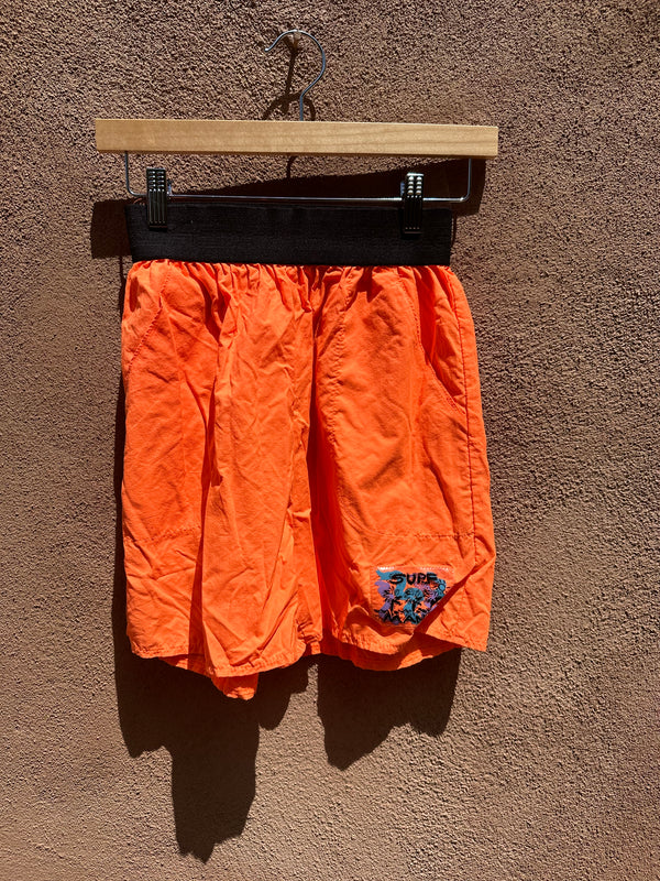Neon Orange Surf Mania Shorts