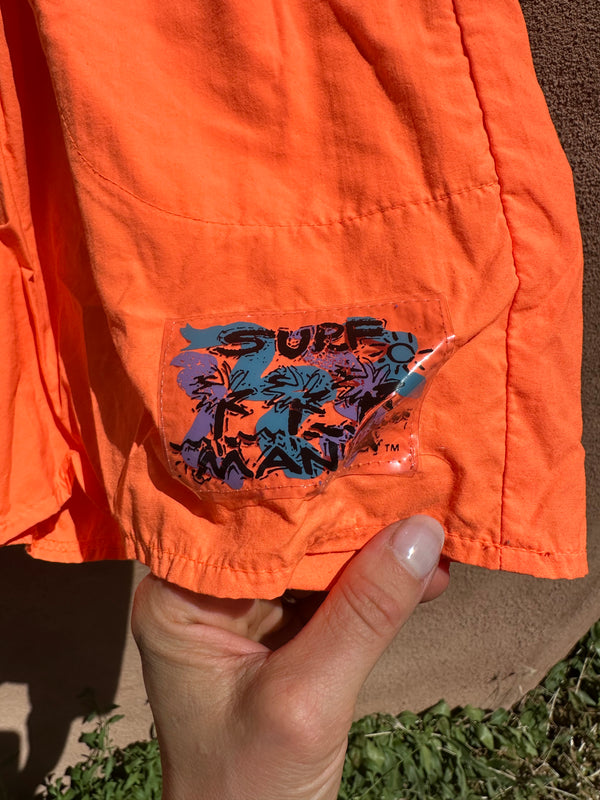 Neon Orange Surf Mania Shorts