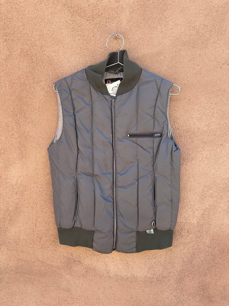 1970's Gray Quilted Obermeyer Vest