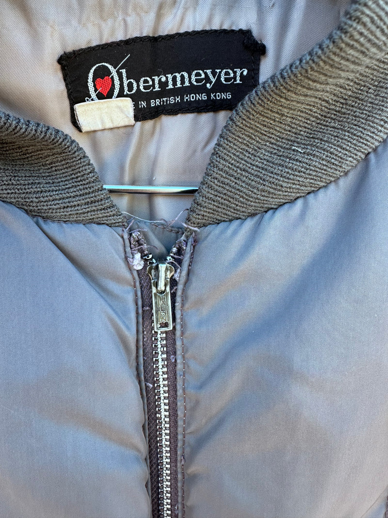 1970's Gray Quilted Obermeyer Vest