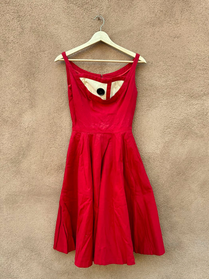 1960's Mam'selle Red Dress - as is