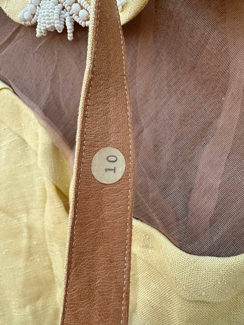 1950's Canary Yellow Dress with Chiffon