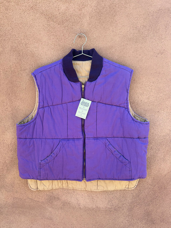 Purple Reversible Quilted Vest