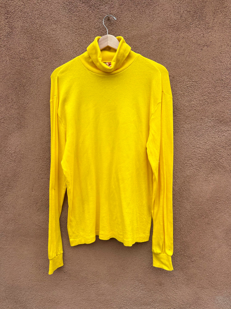 70's Skyr Yellow Ski Turtleneck