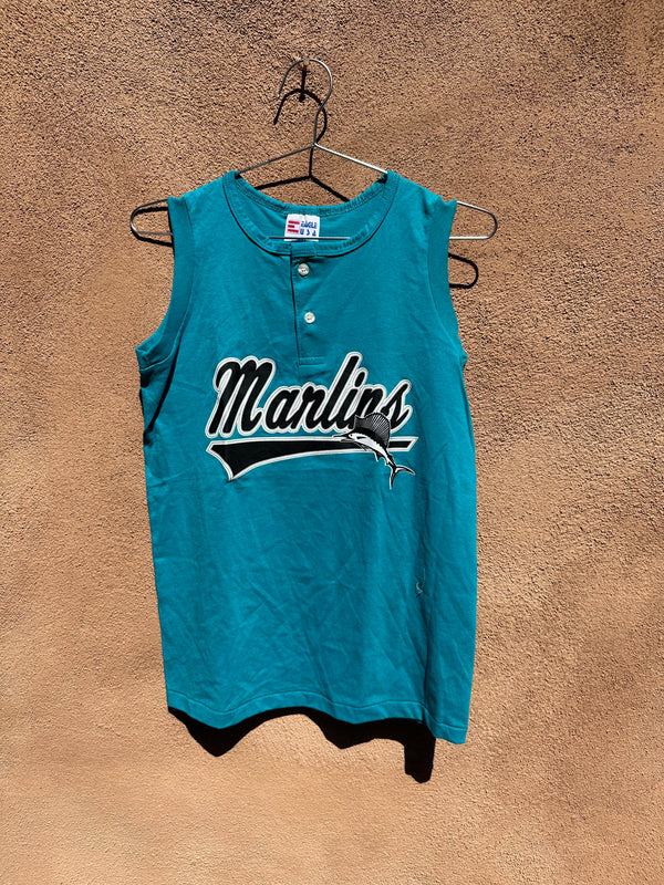 Florida Marlins Sleeveless Henley T-shirt - 13