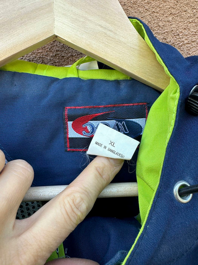 Navy & Neon Green Albuquerque Balloon Fiesta Jacket - as is