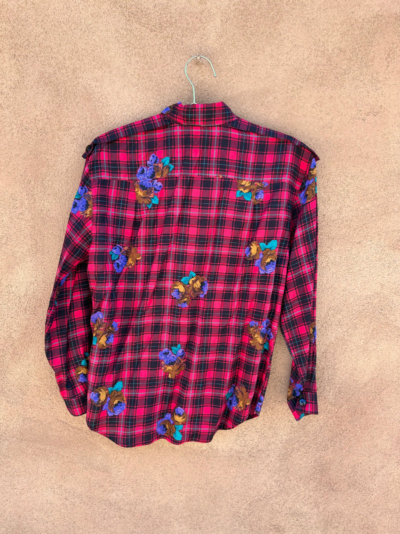 Plaid & Roses Blouse by Colorayons